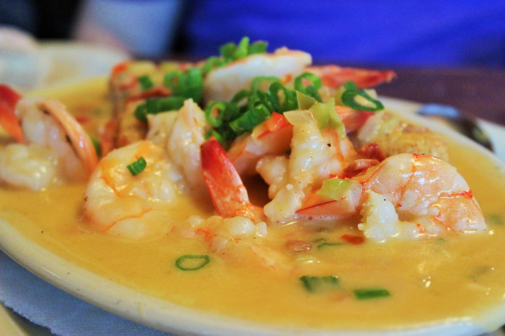 Shrimp and Grits at The Faded Rose