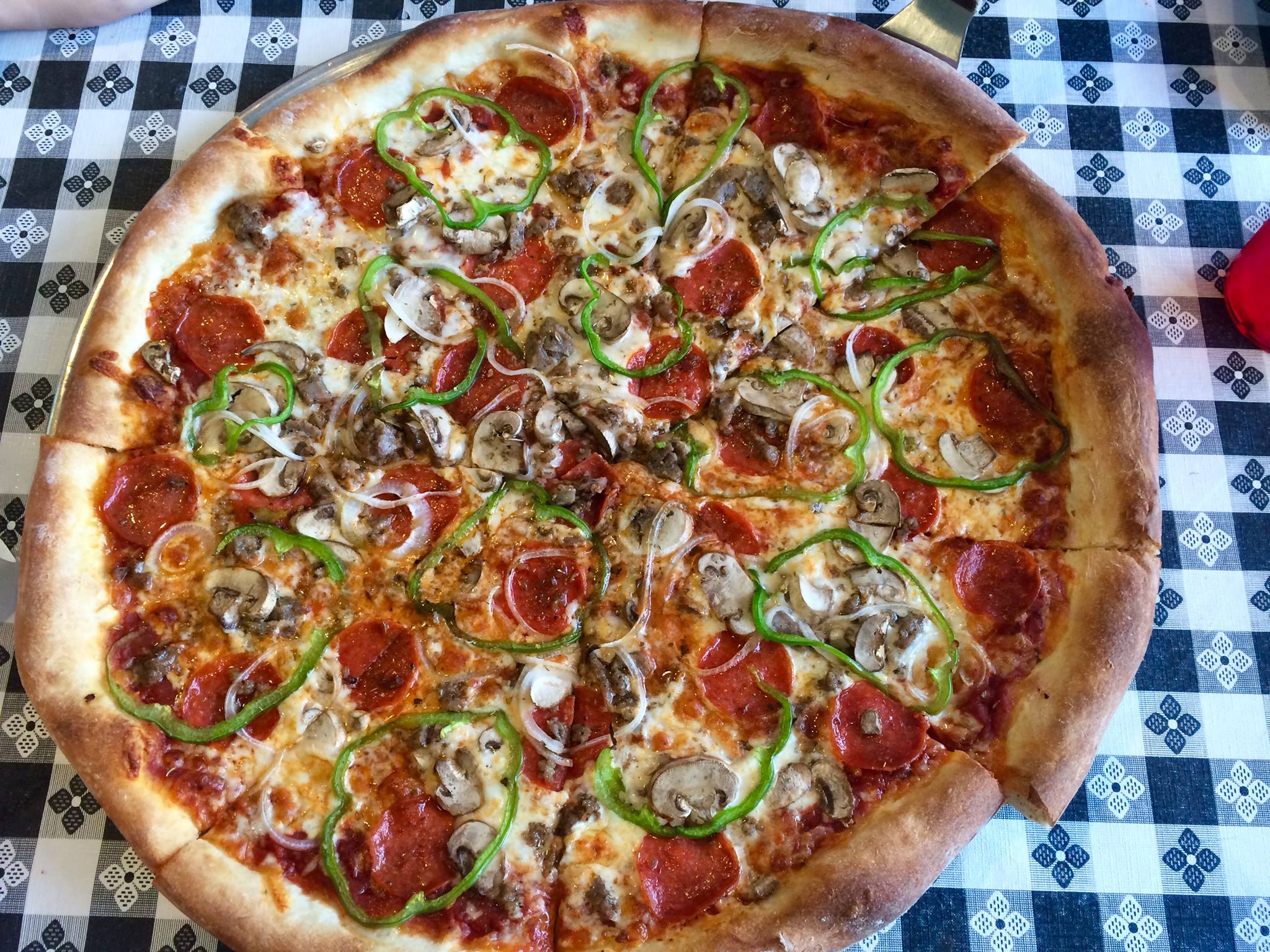 The Queens Deluxe at NYPD Pizza