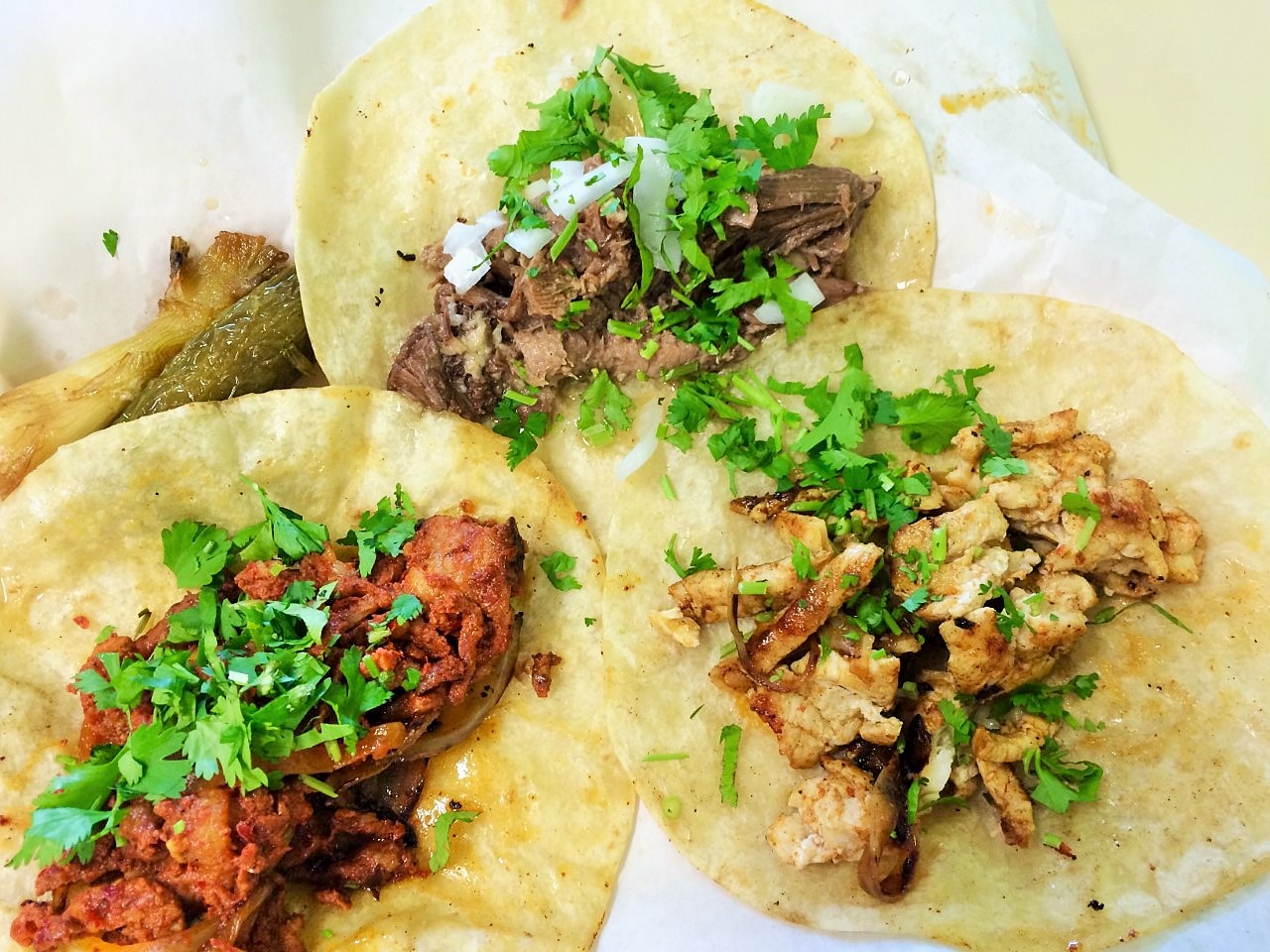 Tacos at Karina & HTT, Burge’s Smoked Turkey Salad